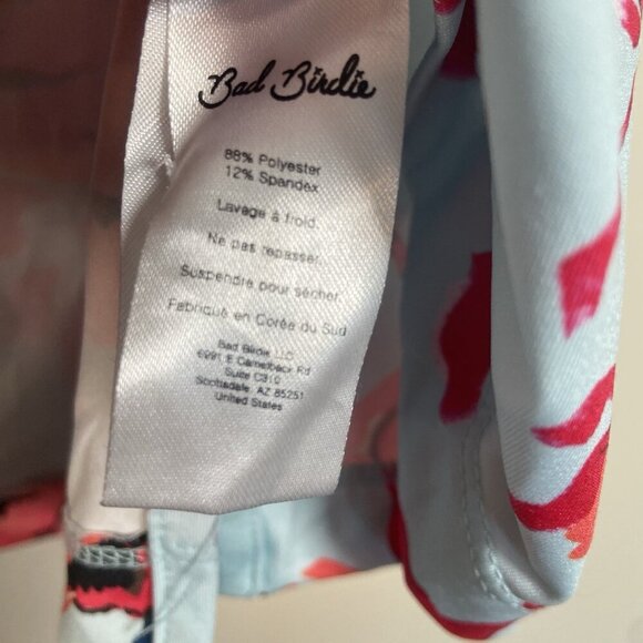 Bad Birdie Men's Blue Red Rocks Performance Golf Polo Shirt Size M Medium Tropic - Picture 8 of 11